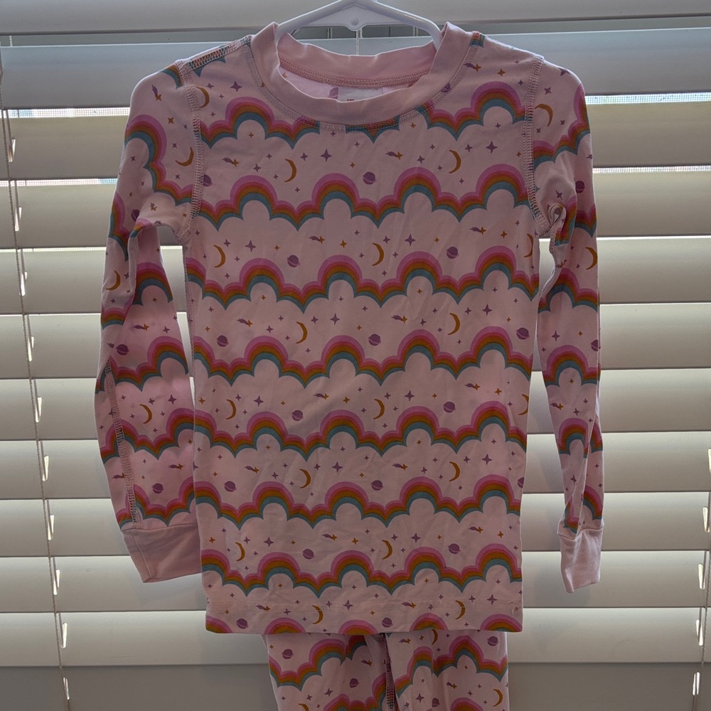 Hanna Andersson Pink Rainbow & Stars Pajama Set